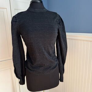 Jealous Tomato black silver knit top.